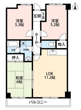 ソレイユ伊吹の物件間取画像